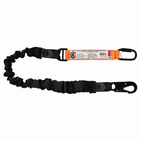 LINQ WEBBING LANYARD ELASTIC SNG LEG 1 X D.A LARABINER 1X SNAP HOOK